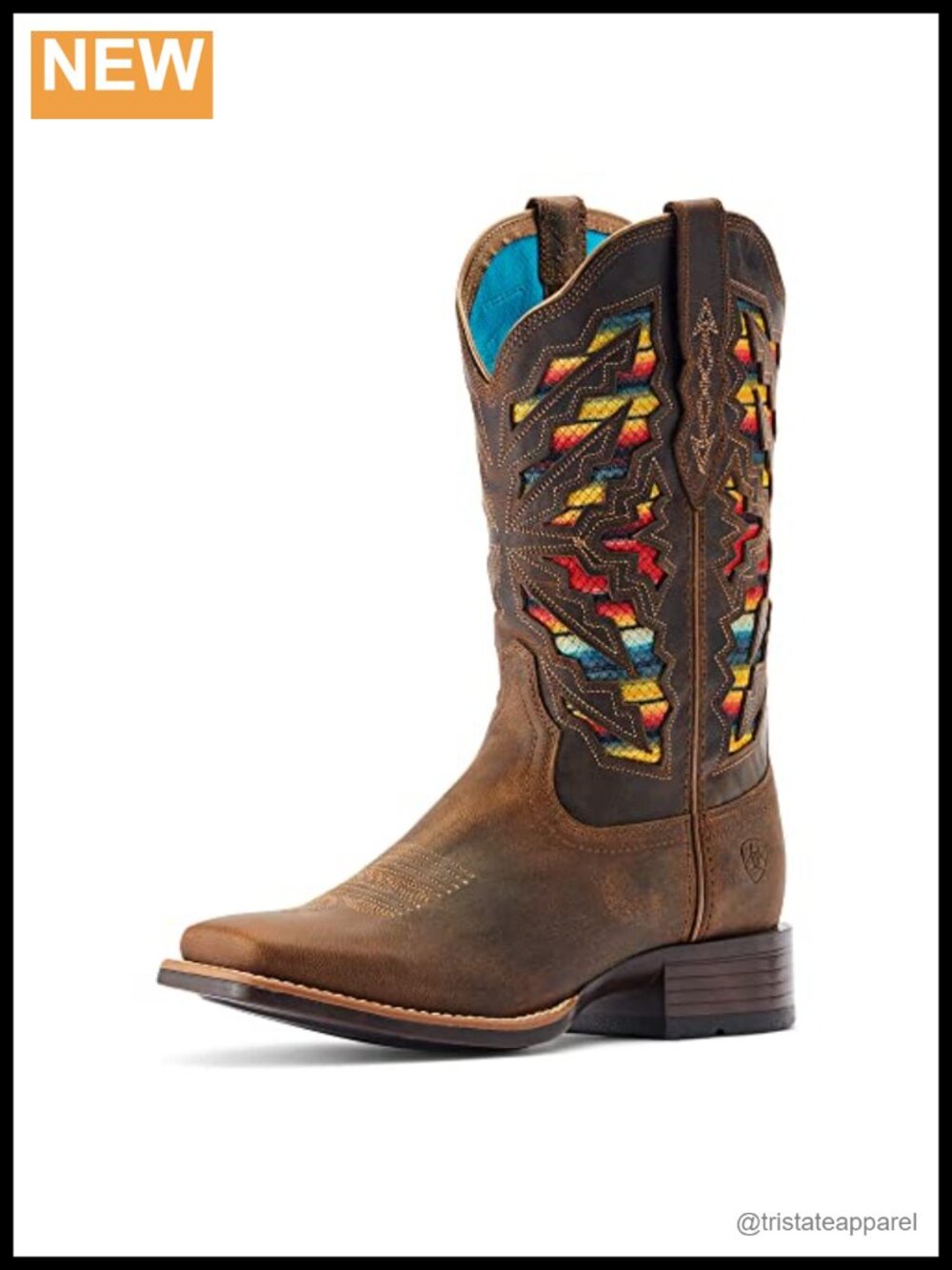 Pull On Western Boot Wide Square Toe Mesh VentTEK Bantam Sole